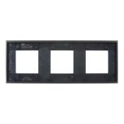 Рамка стеклянная 3 поста IEK SKANDY SK-M32-G-K02 SK-F23Bl черный