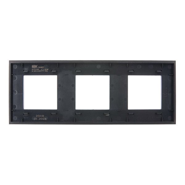 Рамка стеклянная 3 поста IEK SKANDY SK-M32-G-K02 SK-F23Bl черный