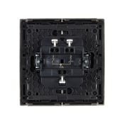 Выключатель встраиваемый двухклавишный IEK FORTE&PIANO 10А FP505 сталь FP-V20-0-10-1-K46