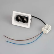 Встраиваемый светильник   5W Белый теплый  031928 MS-ORIENT-BUILT-TURN-TC-S67x90-5W 220V IP20 прямоугольный белый с черной вставкой
