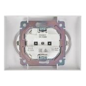 Штепсельная розетка встраиваемая двойная IEK SKANDY 16А SK-R21-16-K01-F SK-R08W без з/к без шторк в сборе арктический белый