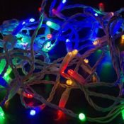 гирлянда НИТЬ  7W RGB S-WR-10M-M/F белый провод каучук 10 м., соединяемая, 220V, 100 Led, IP66, с мерцанием