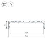 алюминиевый профиль ARH-POWER-W150-2000 ANOD 036368