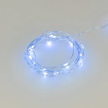 гирлянда НИТЬ на батарейках РОСА с пробкой Синий 048699 ARD-DEW-HOME-2000-CLEAR-20LED-STD Blue (1.5V, AG13x3)
