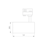 Трековый светильник  30W Белый-MIX LGD-CALIPSO-4TR-R85 38deg  на шинопровод черный 046728 TRIAC