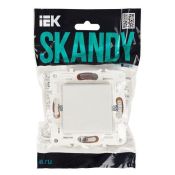 Выключатель встраиваемый одноклавишный перекрестный IEK SKANDY SK-V13-0-10-K01 SK-V03W арктический белый