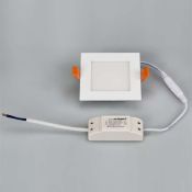 Встраиваемый светильник-панель   5W Белый дневной  020122 DL-93x93M-5W 220V IP20 квадратный белый