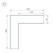 Угол для профиля SL-LINE-5035 45гр. 030116