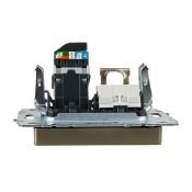 Розетка двойная RJ11+RJ45 кат.5E РК/Т12-БрШ шампань BR-KT20-O-1-K37 BRITE IEK