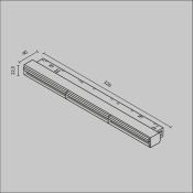 Трековый светильник  18W Белый теплый TR106-2-18W3K-B Парете / Parete Exility  IP20 на магнитный шинопровод черный