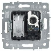 Розетка встраиваемая комбинированная IEK BRITE BR-AK20-1-K01 РТВ/РК12-БрБ TV+RJ45 кат.5E белый