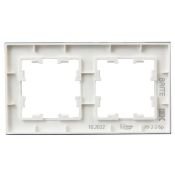 Рамка стеклянная 2 поста IEK BRITE BR-M22-G-31-K01 РУ-2-2-Бр белый матовый