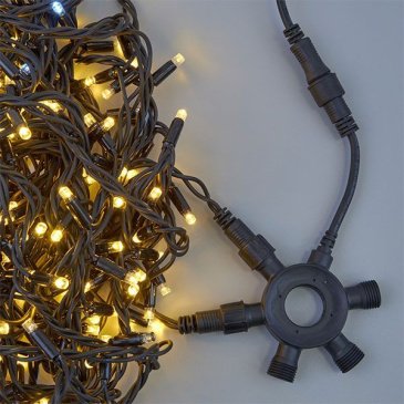 Соединитель для гирлянд круговой UL-00013230 UTC-F90 Y6 BLACK черный 1 вход-5 выходов IP67