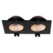 Встраиваемый светильник без лампы DENKIRS RODVIG DK3072-BBR 2xGU10/GU5.3 черный/бронзовый прямоугольный