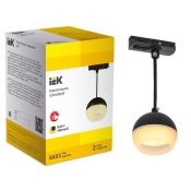 Трековый светильник однофазный IEK LIGHTING без лампы 4119 LT-UCB0-4119-GX53-1-K02 на шинопровод черный