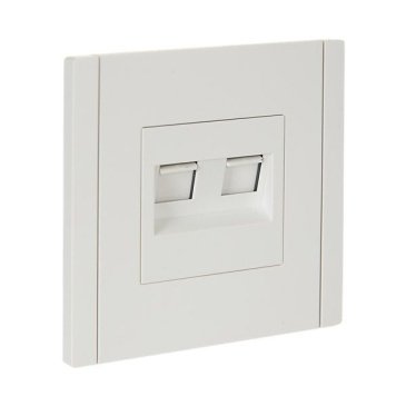 Розетка встраиваемая компьютерная IEK FORTE&PIANO двойная RJ45 кат.6 FP234 белый FP-K20-2-K01