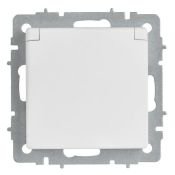 Штепсельная розетка встраиваемая IEK BRITE 16А BR-R16-16-K91 РСбш10-3-БрАБ с з/к и шторками с крышкой арктический белый IP20