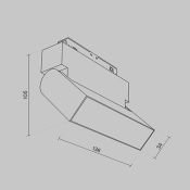 Трековый светильник 10W Белый дневной TR075-2-10W4K-W Базис / Basis Gravity 4000K белый