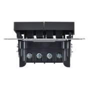 Выключатель встраиваемый двухклавишный перекрестный IEK BRITE BR-V23-0-10-K53 ВС10-2-3-БрГ графит