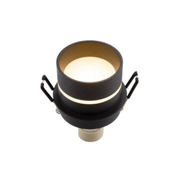 Встраиваемый светильник без лампы DENKIRS RIBE DK2404-BK GU10 черный круглый IP44