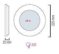 Встраиваемый светильник  18W Белый дневной й SLIM-18 220V IP20 4200K круглый белый