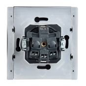 Штепсельная розетка встраиваемая IEK FORTE&PIANO 16А FP-R16-16-44-K46 FP521 с з/к и шторками с крышкой сталь IP44