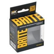 светильник Белый дневной 1W ПЛ20-БрМ маренго BR-FL20-K35 BRITE IEK встраиваемый в подрозетник