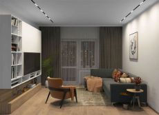 Трековый светильник однофазный   9W Белый-MIX SMART LINEAR DK8003-BK IP20 на шинопровод управляемый черный
