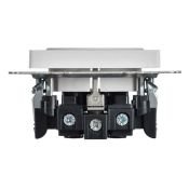 Штепсельная розетка встраиваемая IEK BRITE 16А BR-R11-16-K91 РС11-1-0-БрАБ с з/к без з/ш арктический белый
