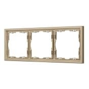 Рамка пластик 3 поста Arlight FRM-NOBE-SFPL-3-GD 054221 золото