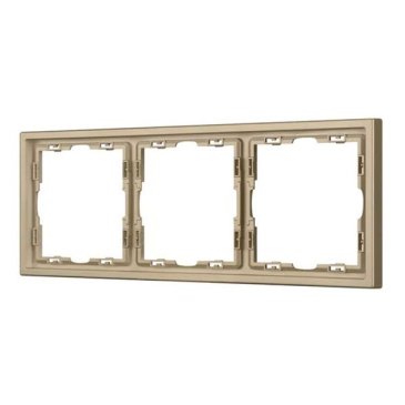 Рамка пластик 3 поста Arlight FRM-NOBE-SFPL-3-GD 054221 золото