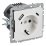 Штепсельная розетка встраиваемая IEK BRITE 16А BR-R14-16-U22-018-K91 РЮш11-1-БрАБ с з/к и шторками с USB A+C 18Вт арктический белый