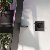 Штепсельная розетка встраиваемая WERKEL 16A 250V WL08-SKGSC-01-IP44 / W1171208  с/з, шторками и защитной крышкой  черный