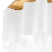 Люстра накладная Lightstar без лампы Nubi legno 802075 7х40W E27 фигурная белый/светлое дерево