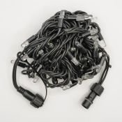 гирлянда НИТЬ  3.5W Белый Арена Света черный провод каучук 5 м., соединяемая,  220V, 50 Led, IP66, без мерцания