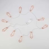 гирлянда фигурная на батарейках КРИСТАЛЛЫ Белый теплый 304-019, 10Led, 2хАА, 1.5 м, прозрачный ПВХ, IP20