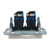 Розетка встраиваемая компьютерная двойная IEK BRITE BR-K20-2-K36 РК11-2-БрЖ RJ45 кат.6 жемчуг