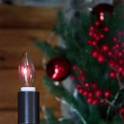 лампа декоративная накаливания свеча 3W IL-N-C35-3/RED-FLAME/E14/CL с эфф. мерцающ. пламени