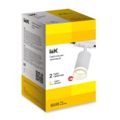Трековый светильник однофазный IEK LIGHTING без лампы 4116 LT-USB0-4116-GU10-1-K01 на шинопровод белый