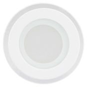 Встраиваемый светильник   6W Белый теплый 015575  LT-R96WH стекло 220V IP20 круглый белый Уценка!!! с витрины