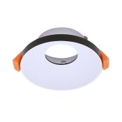 светильник POINT без лампы NC2079-BK+W GU5.3 круглый встраиваемый черный с белый