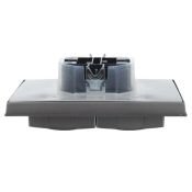 Штепсельная розетка встраиваемая двойная IEK BRITE 16А BR-R26-16-44-K46-F РСбш12-3-44-БрС с крышкой в сборе сталь IP44