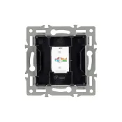 Розетка встраиваемая компьютерная RJ45 кат.6 Arlight 045334 SCT-MPC1-PL-BK черная