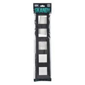 Рамка пластик 5 постов IEK SKANDY SK-M52-K53 SK-F05G графит