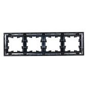 Рамка пластик 4 поста IEK BRITE BR-M42-12-2-K23 РУ-4-Бр хром/черный
