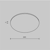 Стекло для пылевлагозащиты IP 44 для светильников серии Омут/Dip 15Вт Glass001-D45