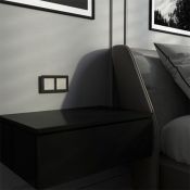 Выключатель встраиваемый двухклавишный с подсветкой сенсорный с Wi-Fi WERKEL W4523641 дымчатый