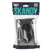 Штепсельная розетка встраиваемая двойная IEK SKANDY 16А SK-R24-16-K50-F SK-R07N с з/к с з/ш в сборе металл никель