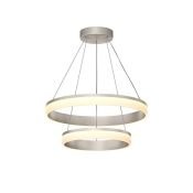 Подвесной светильник  63W Белый теплый DENKIRS RING DK6672-SN 230V круглый никель/белый