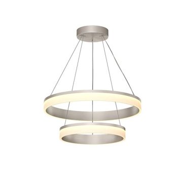 Подвесной светильник  63W Белый теплый DENKIRS RING DK6672-SN 230V круглый никель/белый